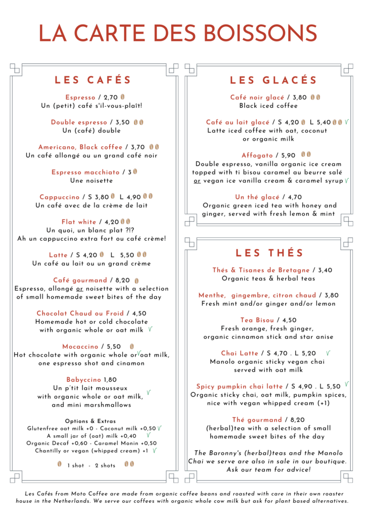 coffee menu barista haarlem